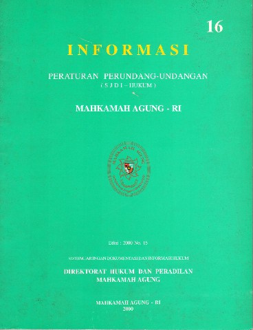 Informasi Peraturan Perundang-Undangan (SJDI-HUKUM) MAHKAMAH AGUNG RI
