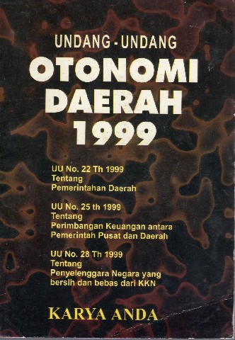 Undang-Undang Otonomi Daerah 1999