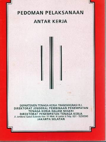 Pedoman Pelaksanaan Antar Kerja