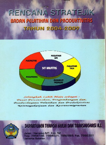 Rencana Stratejik Badan Pelatihan dan Produktivitas Tahun 2004-2009