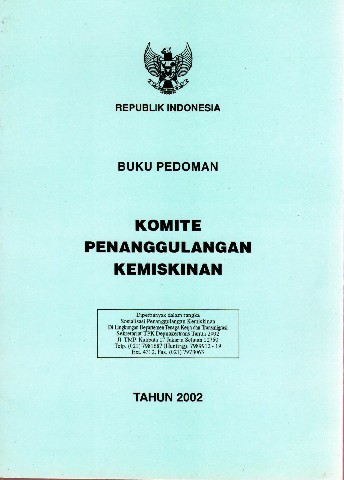 Buku Pedoman Komite Penanggulangan Kemiskinan